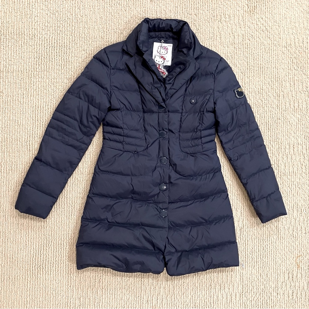Like New Hello Kitty Girls Winter Down Coat Navy